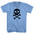 Skull and Crossed Bones Adult Tri-Blend V-neck T-shirt - Athletic Blue