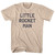 Little Rocket Man Adult Cotton T-shirt - Creme