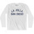 La Jolla San Diego Adult Cotton Long Sleeve T-shirt - White