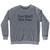 You Shall Not Pass Rage Font Adult Tri-Blend Sweatshirt - Athletic Grey