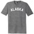 Alaska State Text White Font Mens Tri-Blend DTG T-shirt - Grey Heather