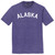 Alaska State Text White Font Mens Tri-Blend DTG T-shirt - Purple Heather