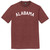 Alabama State Text White Font Mens Tri-Blend DTG T-shirt - Maroon Heather