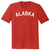 Alaska State Text White Font Mens Tri-Blend DTG T-shirt - Red Heather