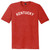 Kentucky State Text White Font Mens Tri-Blend DTG T-shirt - Red Heather