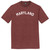 Maryland State Text White Font Mens Tri-Blend DTG T-shirt - Maroon Heather