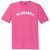 Nebraska State Text White Font Mens Tri-Blend DTG T-shirt - Fuchsia Heather