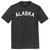 Alaska State Text White Font Mens Tri-Blend DTG T-shirt - Black Heather