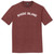 Rhode Island State Text White Font Mens Tri-Blend DTG T-shirt - Maroon Heather