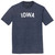 Iowa State Text White Font Mens Tri-Blend DTG T-shirt - Navy Blue