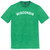 Wisconsin State Text White Font Mens Tri-Blend DTG T-shirt - Green Kelly