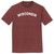 Wisconsin State Text White Font Mens Tri-Blend DTG T-shirt - Maroon Heather