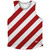 Candy Cane Design Athletic Tank Top - Red and White