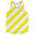 Candy Cane Design Running Track Tops Made In USA - Yellow Bright and White