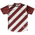 Candy Cane Design Running Shirt Track Cross Made In USA - Red Maroon and White