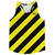 Candy Cane Design Running Track Tops Made In USA - Black and Yellow Bright