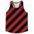 Candy Cane Design Running Track Tops Made In USA - Black and Red Dark
