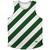 Candy Cane Design Athletic Tank Top - Green Hunter and White