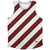 Candy Cane Design Athletic Tank Top - Red Maroon and White
