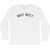 Why Not Adult Cotton Long Sleeve T-shirt - White