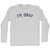I'm Gray Adult Cotton Long Sleeve T-shirt - Grey Heather