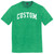 Custom Arched Ruckus Font White Ink On Mens Tri-Blend DTG T-shirt - Green Kelly Heather