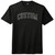 Custom Arched Ruckus Font Outline White Ink On Mens Tri-Blend DTG T-shirt - Black Solid