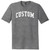 Custom Arched Ruckus Font White Ink On Mens Tri-Blend DTG T-shirt - Grey Heather