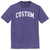 Custom Arched Ruckus Font White Ink On Mens Tri-Blend DTG T-shirt - Purple Heather