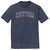 Custom Arched Ruckus Font Outline White Ink On Mens Tri-Blend DTG T-shirt - Navy Blue Heavy