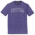 Custom Arched Ruckus Font Outline White Ink On Mens Tri-Blend DTG T-shirt - Purple Heather