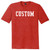 Custom Ruckus Font White Ink On Mens Tri-Blend DTG T-shirt - Red Heather