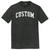 Custom Arched Ruckus Font White Ink On Mens Tri-Blend DTG T-shirt - Black Heather