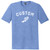 Custom Running Winged Foot White Ink On Mens Tri-Blend DTG T-shirt - Denim Blue Heather