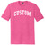 Custom Arched Ruckus Font White Ink On Mens Tri-Blend DTG T-shirt - Fuchsia Heather