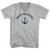 Drop Anchors Adult Cotton V-neck T-shirt - Grey Heather