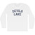 Devils Lake Adult Cotton Long Sleeve T-shirt - White