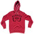 Baddies Crossed Badminton Rackets and Shuttle Cock Cotton-Poly Blend Hoodie - Red
