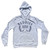 Baddies Crossed Badminton Rackets and Shuttle Cock Cotton-Poly Blend Hoodie - White