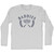 Baddies Crossed Badminton Rackets and Shuttle Cock Adult Cotton Long Sleeve T-shirt - Grey Heather