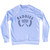 Baddies Crossed Badminton Rackets and Shuttle Cock Adult Tri-Blend Sweatshirt - White