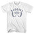 Baddies Crossed Badminton Rackets and Shuttle Cock Adult Cotton T-shirt - White
