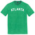 Atlanta Text White Font Mens Tri-Blend DTG T-shirt - Green Kelly