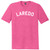 Laredo Text White Font Mens Tri-Blend DTG T-shirt - Fuchsia Heather