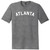 Atlanta Text White Font Mens Tri-Blend DTG T-shirt - Grey Heather