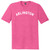 Arlington Text White Font Mens Tri-Blend DTG T-shirt - Fuchsia Heather