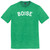 Boise Text White Font Mens Tri-Blend DTG T-shirt - Green Kelly