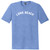 Long Beach Text White Font Mens Tri-Blend DTG T-shirt - Blue Heather