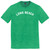 Long Beach Text White Font Mens Tri-Blend DTG T-shirt - Green Kelly