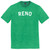 Reno Text White Font Mens Tri-Blend DTG T-shirt - Green Kelly